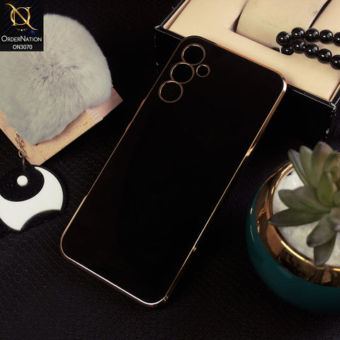 Samsung Galaxy A34 5G Protector - Black - Electroplating Silk Shiny Soft Case With Camera Protection