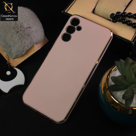Samsung Galaxy A34 5G Protector - Rose Gold - Electroplating Silk Shiny Soft Case With Camera Protection