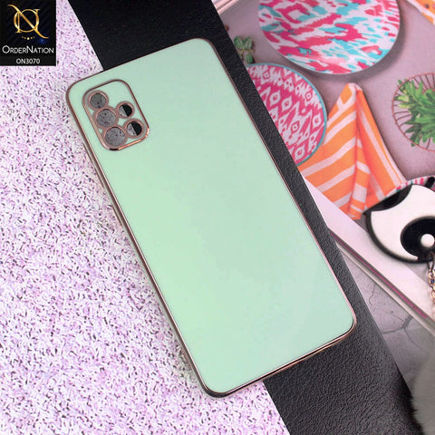 Samsung Galaxy A51 Cover - Aqua - Side Colour Borders camera Protection Soft TPU Transparent Case