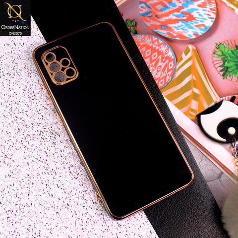 Samsung Galaxy A51 Cover - Black - Side Colour Borders camera Protection Soft TPU Transparent Case