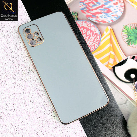 Samsung Galaxy A51 Cover - Carolina Blue - Side Colour Borders camera Protection Soft TPU Transparent Case