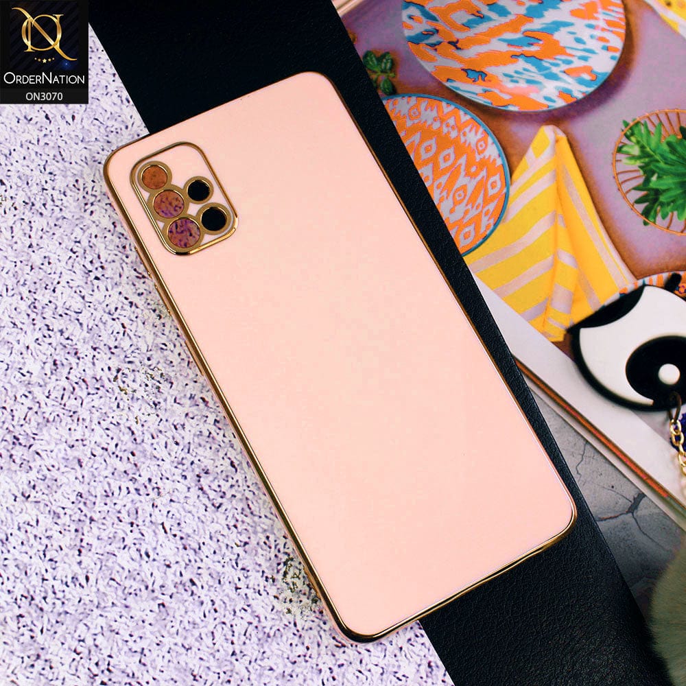Samsung Galaxy A51 Cover - Rose Gold - Side Colour Borders camera Protection Soft TPU Transparent Case