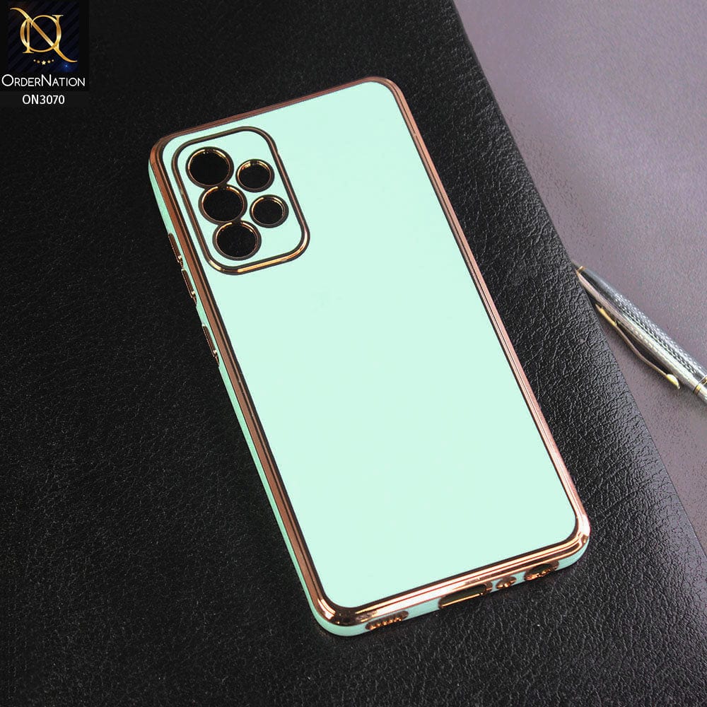 Samsung Galaxy A52 Cover - Blue - Electroplating Silk Shiny Soft Case With Camera Protection