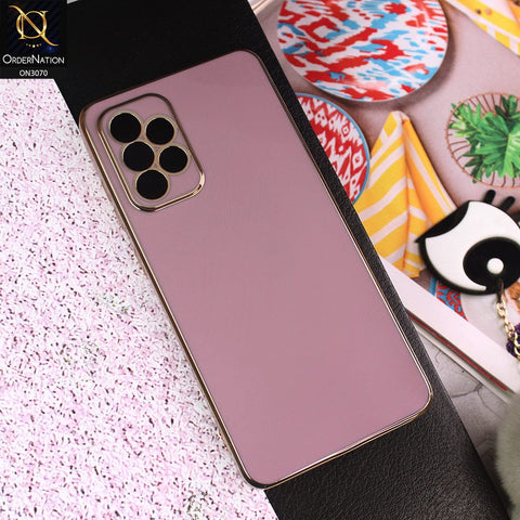 Samsung Galaxy A53 5G Cover - Mauve - Side Colour Borders camera Protection Soft TPU Transparent Case