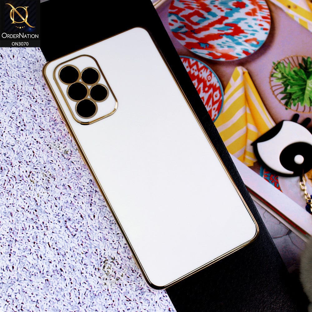 Samsung Galaxy A53 5G Cover - White - Side Colour Borders camera Protection Soft TPU Transparent Case