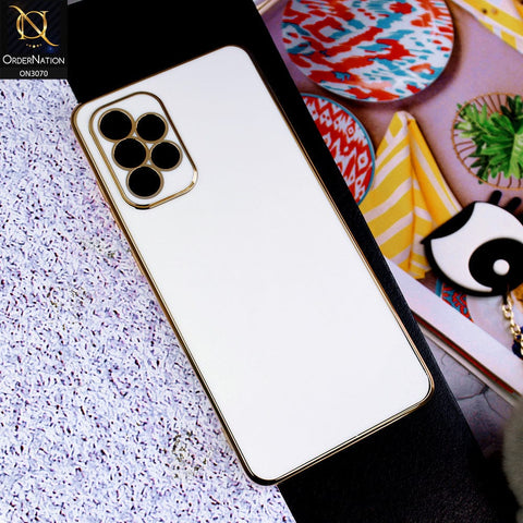 Samsung Galaxy A53 5G Cover - White - Side Colour Borders camera Protection Soft TPU Transparent Case