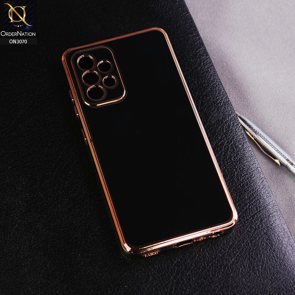 Samsung Galaxy A53 5G Cover - Black - Electroplating Silk Shiny Soft Case With Camera Protection