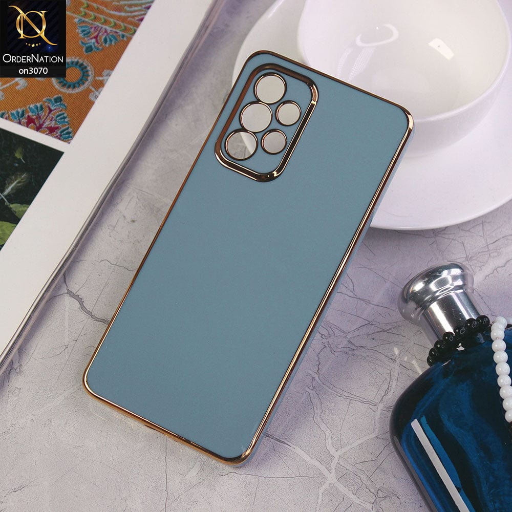 Samsung Galaxy A53 5G Cover - Carolina Blue - Electroplating Silk Shiny Soft Case With Camera Protection