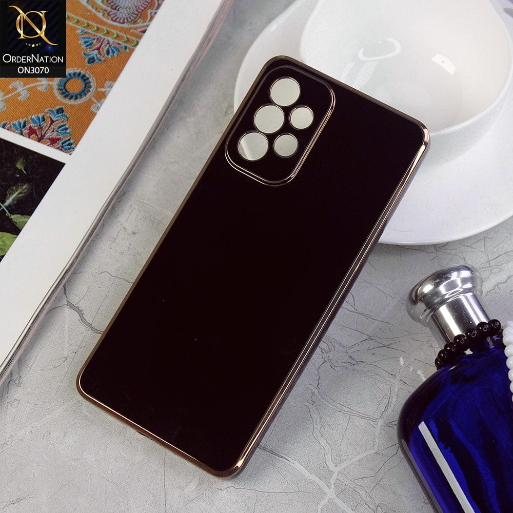 Samsung Galaxy A73 5G Cover - Black - Electroplating Silk Shiny Soft Case With Camera Protection