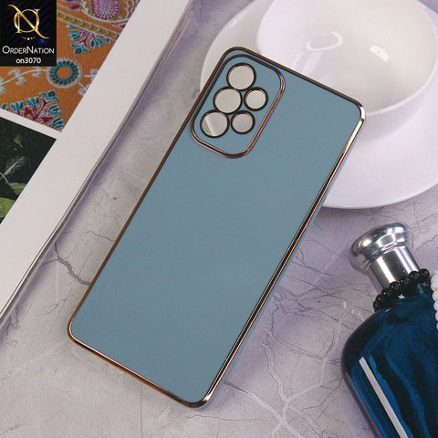 Samsung Galaxy A73 5G Cover - Carolina Blue - Electroplating Silk Shiny Soft Case With Camera Protection