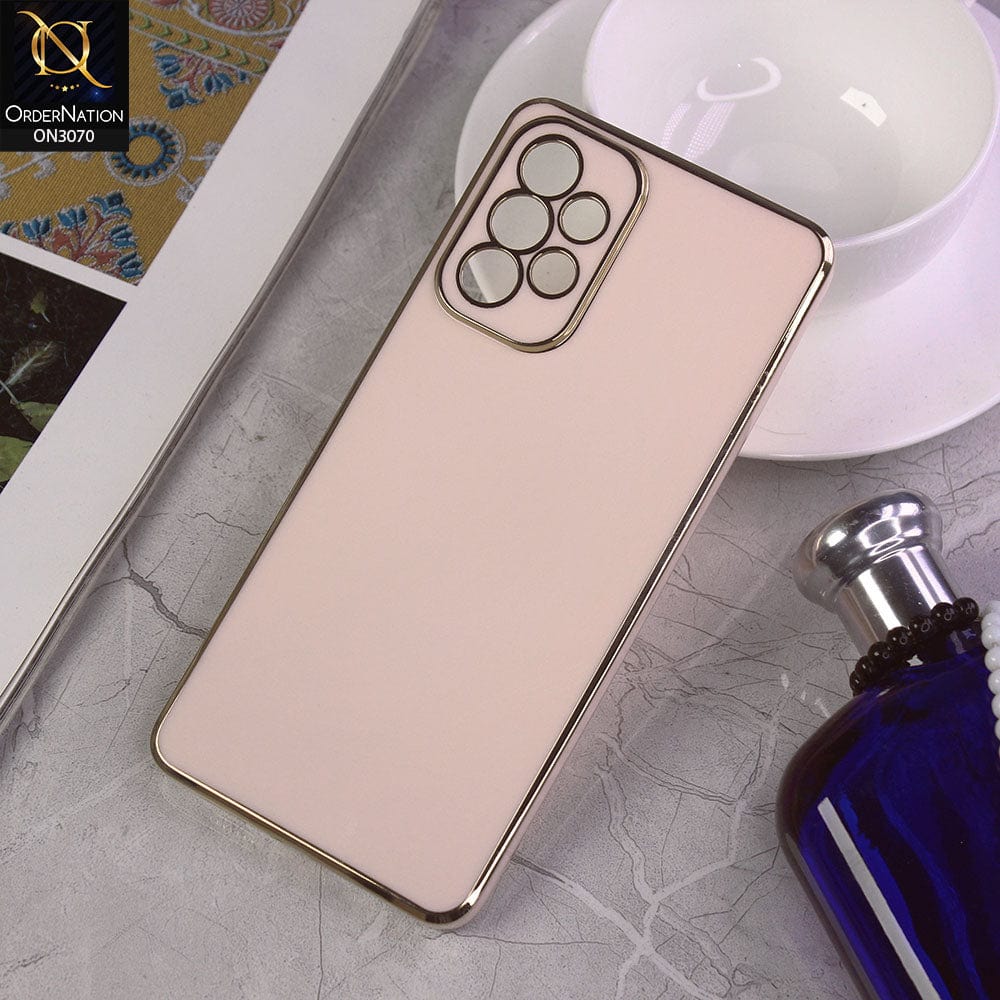 Samsung Galaxy A73 5G Cover - Pink - Electroplating Silk Shiny Soft Case With Camera Protection