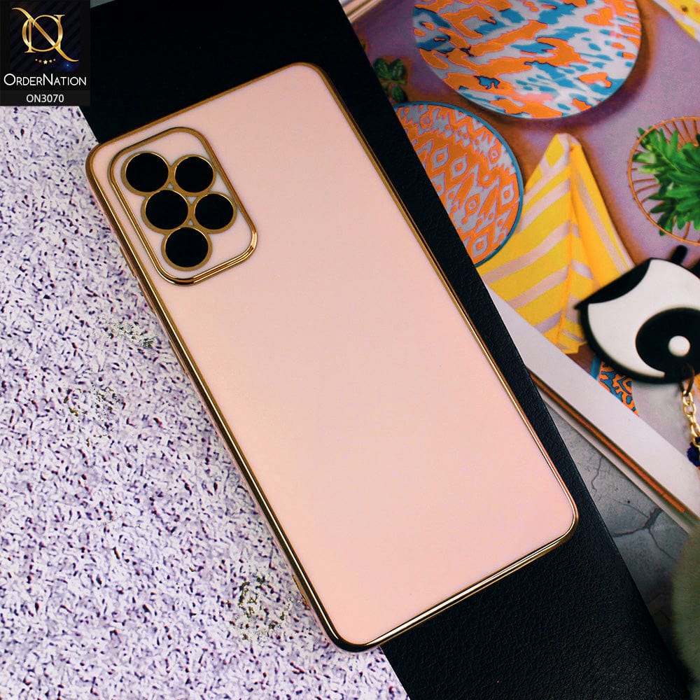 Samsung Galaxy A73 5G Cover - Rose Gold - Side Colour Borders camera Protection Soft TPU Transparent Case