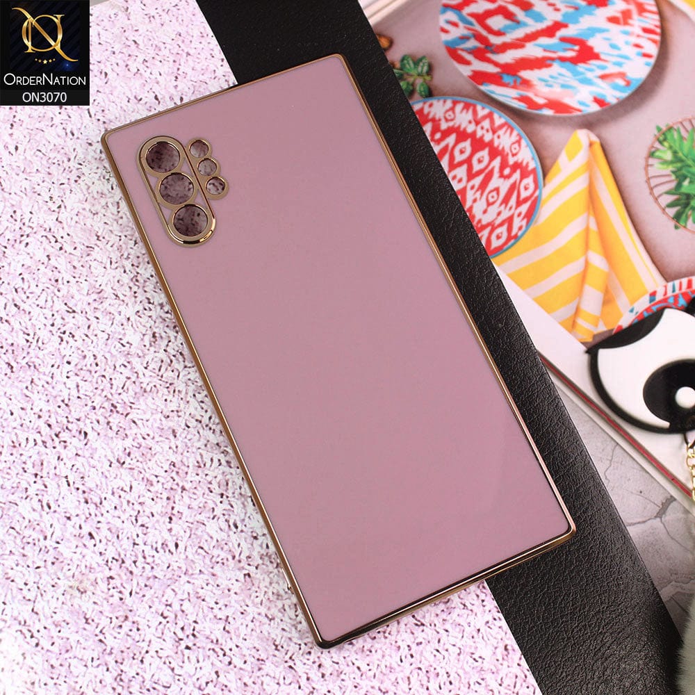 Samsung Galaxy Note 10 Plus Cover - Mauve - Side Colour Borders camera Protection Soft TPU Transparent Case