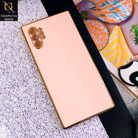Samsung Galaxy Note 10 Plus Cover - Rose Gold - Side Colour Borders camera Protection Soft TPU Transparent Case