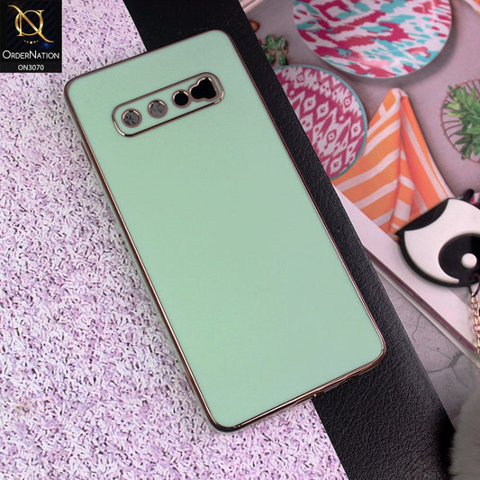 Samsung Galaxy S10 Plus Cover - Aqua  - Side Colour Borders camera Protection Soft TPU Transparent Case