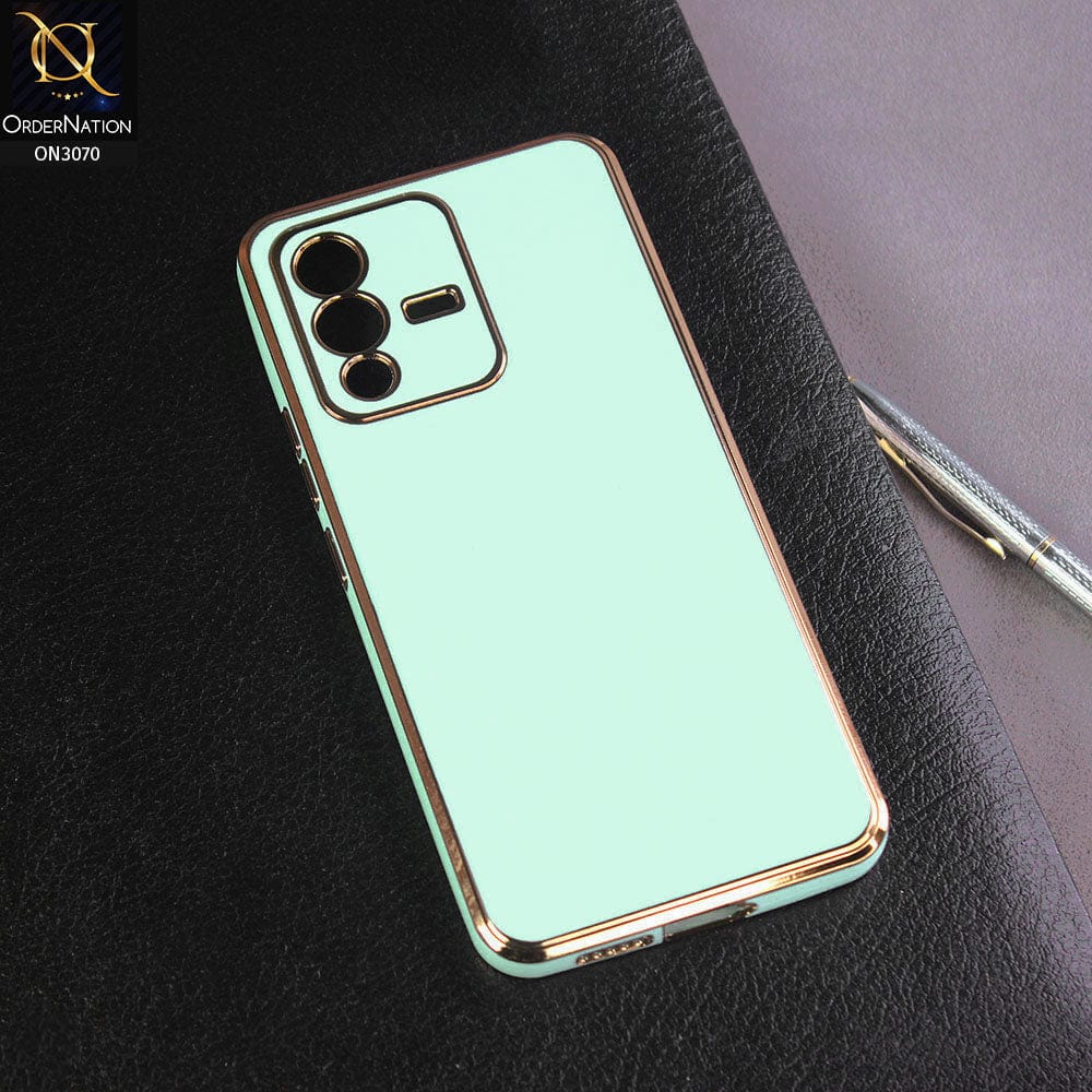 Vivo V23 5G - Blue - Electroplating Silk Shiny Soft Case With Camera Protection