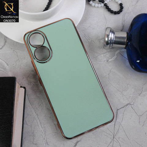 Vivo Y02s Cover - Sea Green - Side Colour Borders camera Protection Soft TPU Transparent Case