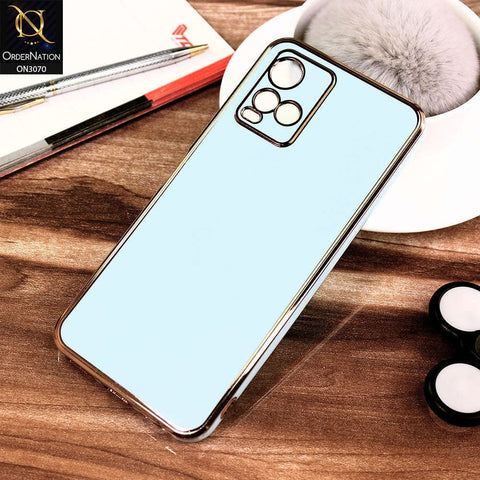 Vivo Y33s Cover - Blue - Electroplating Silk Shiny Soft Case With Camera Protection