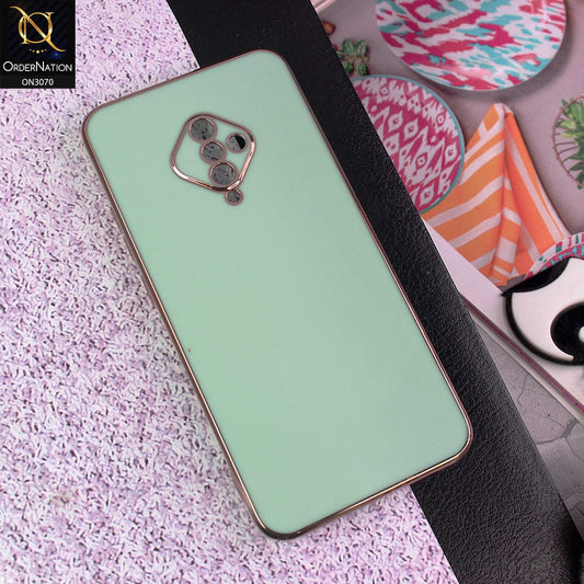 Vivo Y51 (2020 September) Cover - Aqua - Side Colour Borders camera Protection Soft TPU Transparent Case