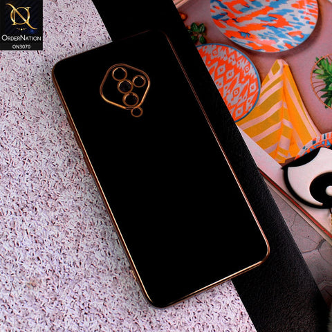 Vivo S1 Pro Cover - Black - Side Colour Borders camera Protection Soft TPU Transparent Case