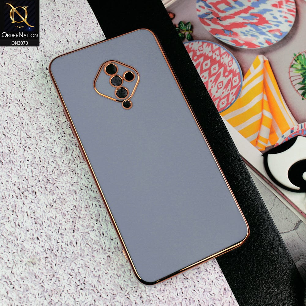 Vivo Y51 (2020 September) Cover - Carolina Blue - Side Colour Borders camera Protection Soft TPU Transparent Case