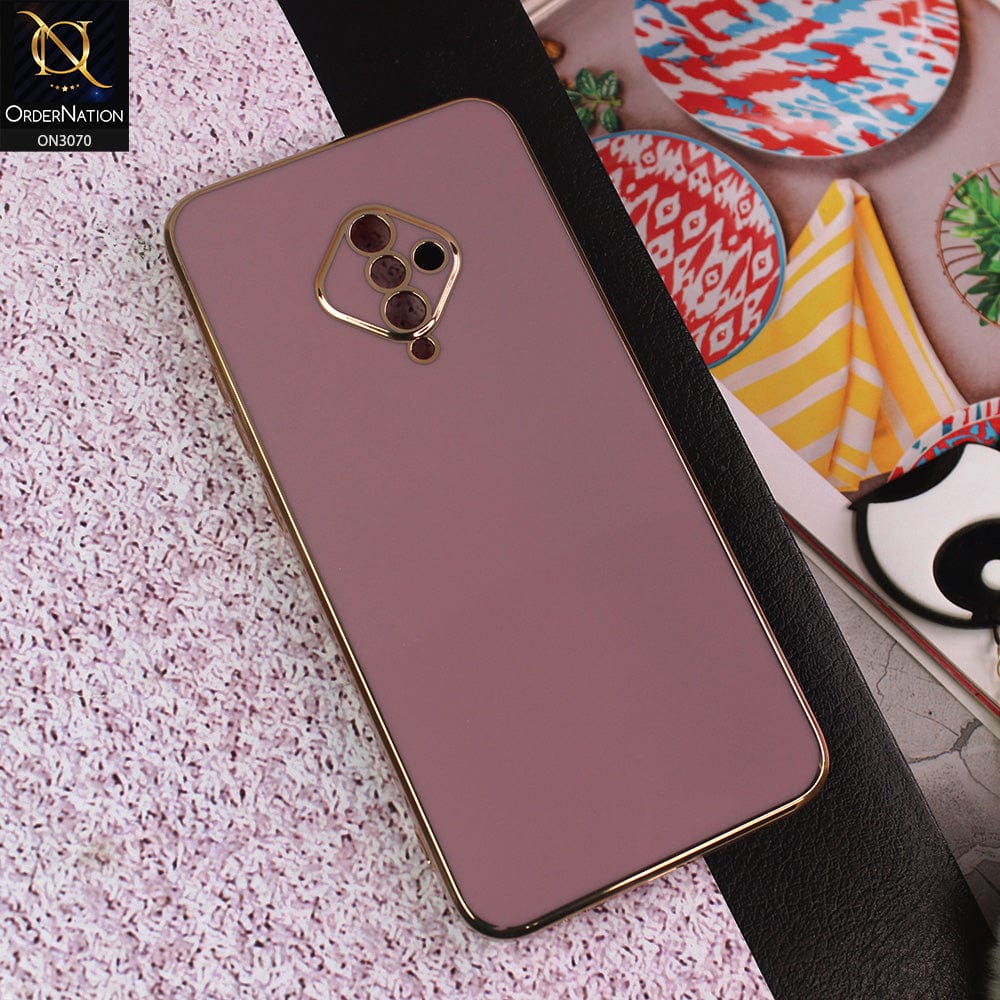Vivo S1 Pro Cover - Mauve - Side Colour Borders camera Protection Soft TPU Transparent Case