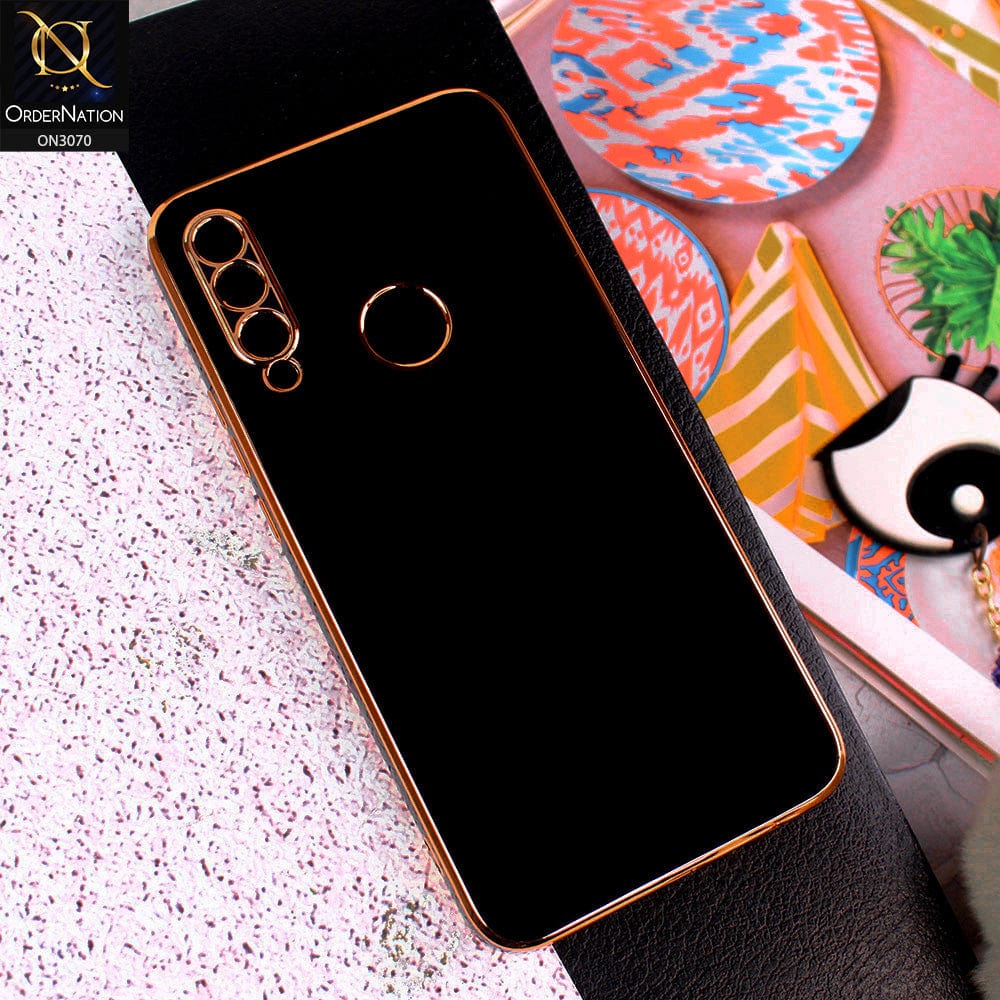 Honor 9X Cover - Black - Side Colour Borders camera Protection Soft TPU Transparent Case