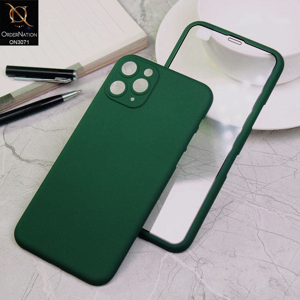 iPhone 11 Pro Max Cover - Dark Green - Ultra Thin Full Body Coverage Protective Matte Soft Case