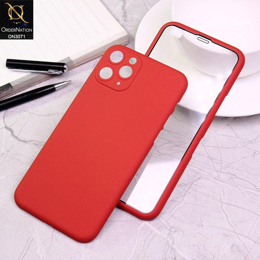 iPhone 11 Pro Max Cover - Red - Ultra Thin Full Body Coverage Protective Matte Soft Case