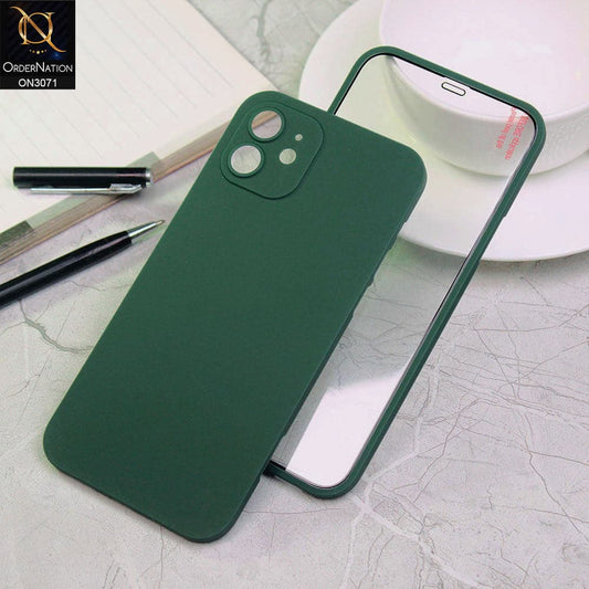 iPhone 12 Cover - Dark Green - Ultra Thin Full Body Coverage Protective Matte Soft Case