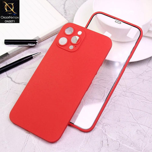 iPhone 12 Pro Cover - Red - Ultra Thin Full Body Coverage Protective Matte Soft Case
