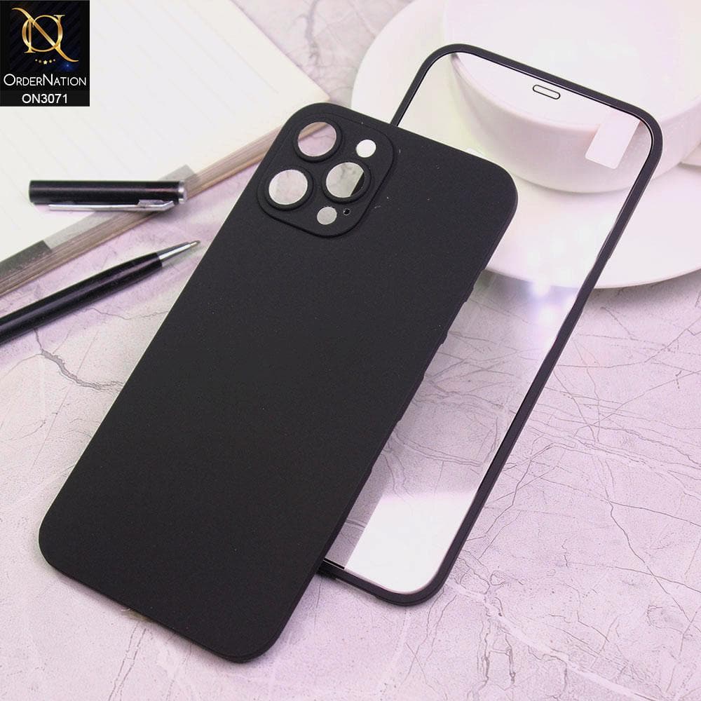 iPhone 12 Pro Max Cover - Black - Ultra Thin Full Body Coverage Protective Matte Soft Case