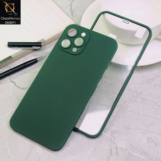 iPhone 12 Pro Max Cover - Dark Green - Ultra Thin Full Body Coverage Protective Matte Soft Case