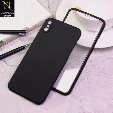 iPhone XS Max Cover - Black - Ultra Thin Full Body Coverage Protective Matte Soft Case