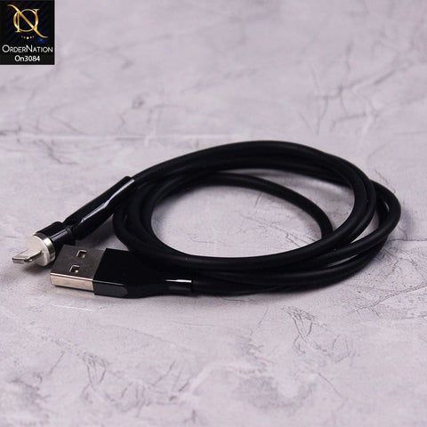 Black - 3A Fast Charging Magnetic Cable 2021 Rotatable 540 Degree Cable