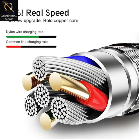 Black - 2M - Micro - Premium Quality Braided Wire Micro USB Cable Sync Nylon Woven Charger Cord