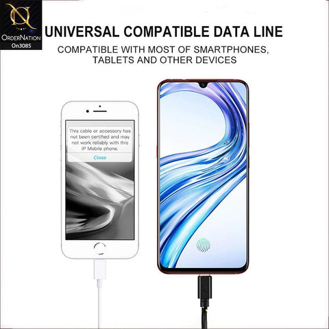 Black - 3M - Micro - Premium Quality Braided Wire Micro USB Cable Sync Nylon Woven Charger Cord