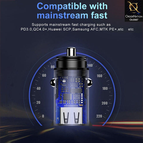 Black - SLS-B01 - Qualcomm 3.0 Quick Usb Car Charger For Latest iPhone, Samsung, Vivo, Infnix, Oppo, Xiaomi, etc Smartphones