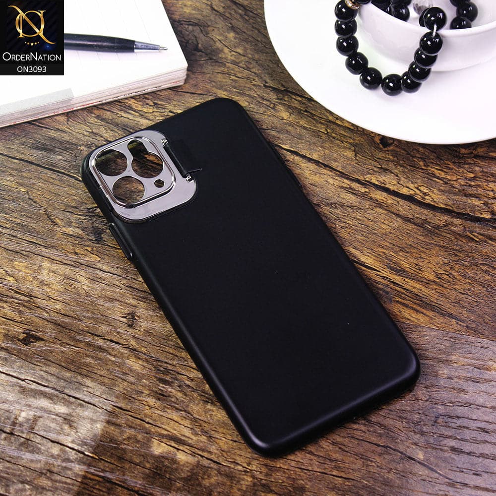 iPhone 11 Pro Max Cover - Black - Ultra Thin Paperback Semi-Hard Case with Window Camera Protection