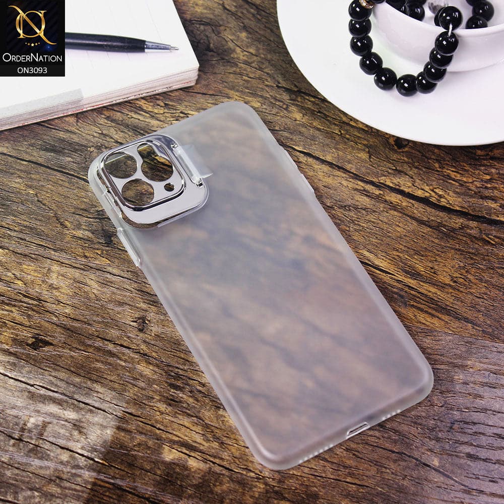 iPhone 11 Pro Max Cover - White - Ultra Thin Paperback Semi-Hard Case with Window Camera Protection