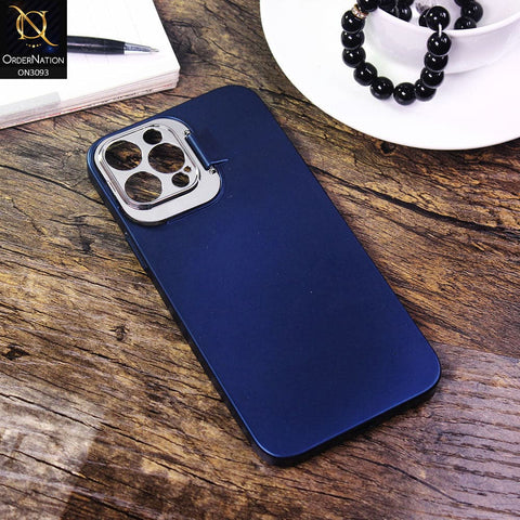 iPhone 12 Pro Max Cover - Blue - Ultra Thin Paperback Semi-Hard Case with Window Camera Protection