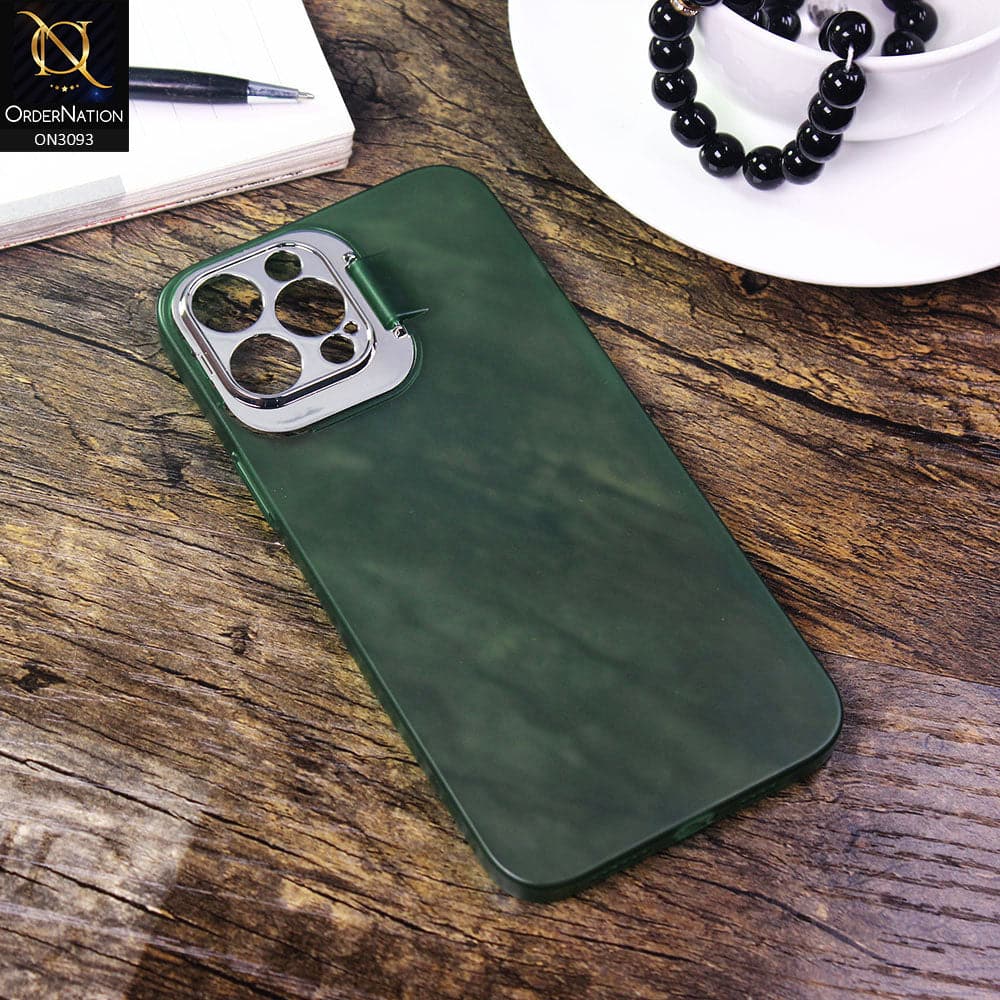 iPhone 12 Pro Max Cover - Green - Ultra Thin Paperback Semi-Hard Case with Window Camera Protection