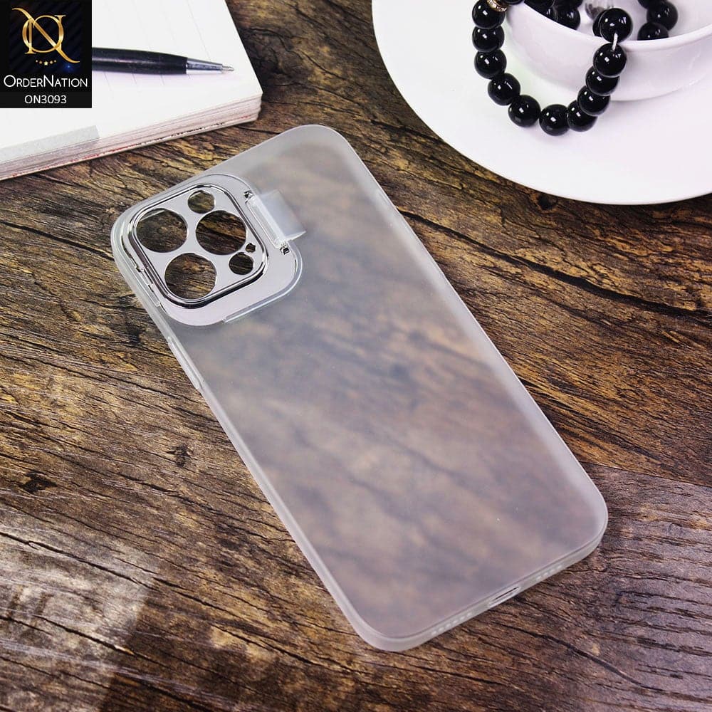 iPhone 12 Pro Max Cover - White - Ultra Thin Paperback Semi-Hard Case with Window Camera Protection