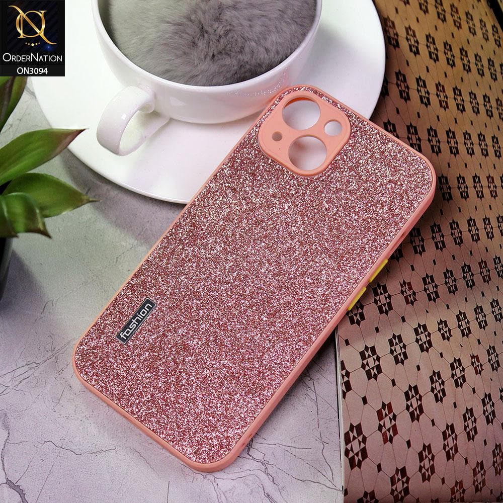 iPhone 13 Cover - Pink - Bling Sparking Glitter Back Shell Soft Border Camera Protection