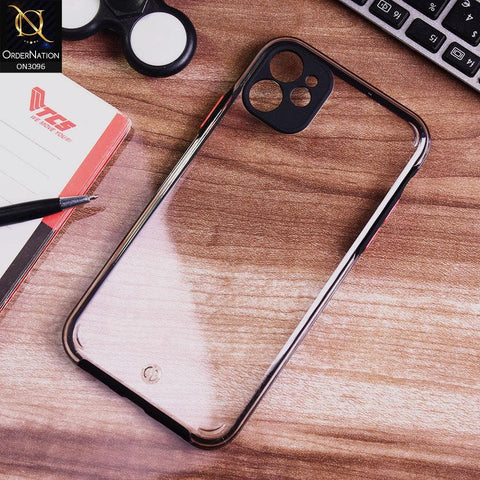 iPhone 11 Cover - Black - Soft Border Curved Diamond Clear Thin Case with Camera Protection