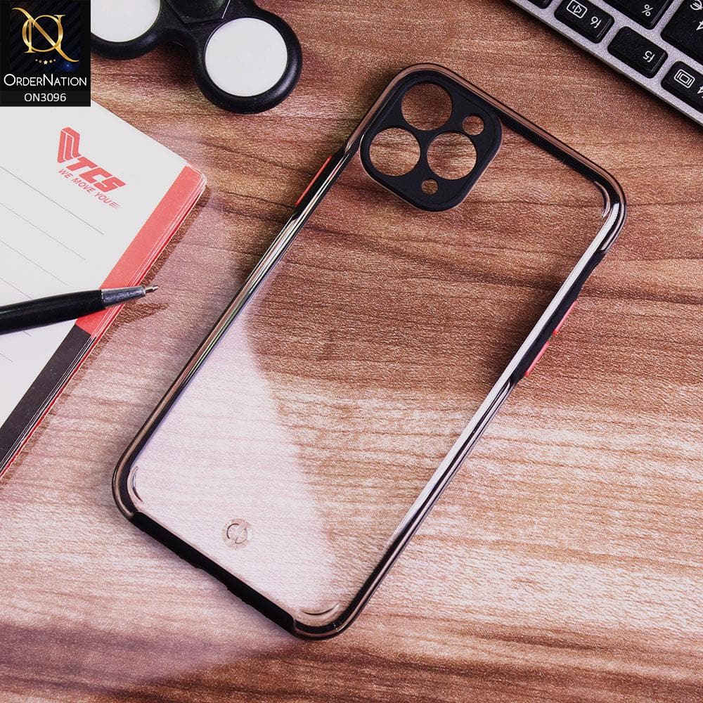 iPhone 11 Pro Max Cover - Black - Soft Border Curved Diamond Clear Thin Case with Camera Protection