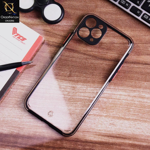 iPhone 11 Pro Max Cover - Black - Soft Border Curved Diamond Clear Thin Case with Camera Protection