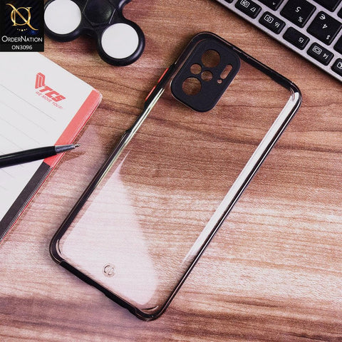Xiaomi Redmi Note 10 4G Cover - Black - Soft Border Curved Diamond Clear Thin Case with Camera Protection