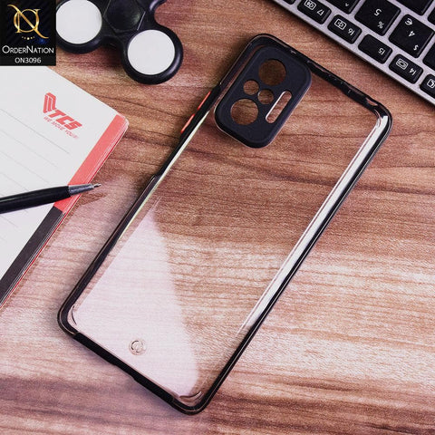 Xiaomi Redmi Note 10 Pro Max Cover - Black - Soft Border Curved Diamond Clear Thin Case with Camera Protection