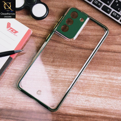 Samsung Galaxy S21 5G Cover - Green - Soft Border Curved Diamond Clear Thin Case with Camera Protection